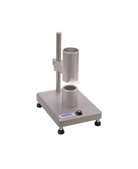 Karg Fluometer type ADP bulk density tester with funnel, measuring cup and stand